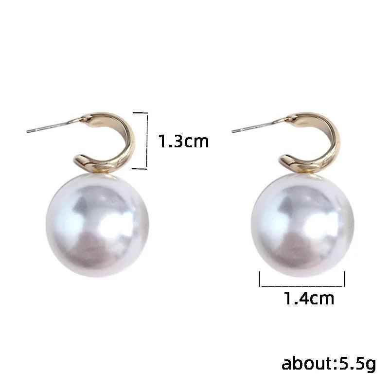 Earrings Charm Jewelry Big Simulated Pearl Fashion 