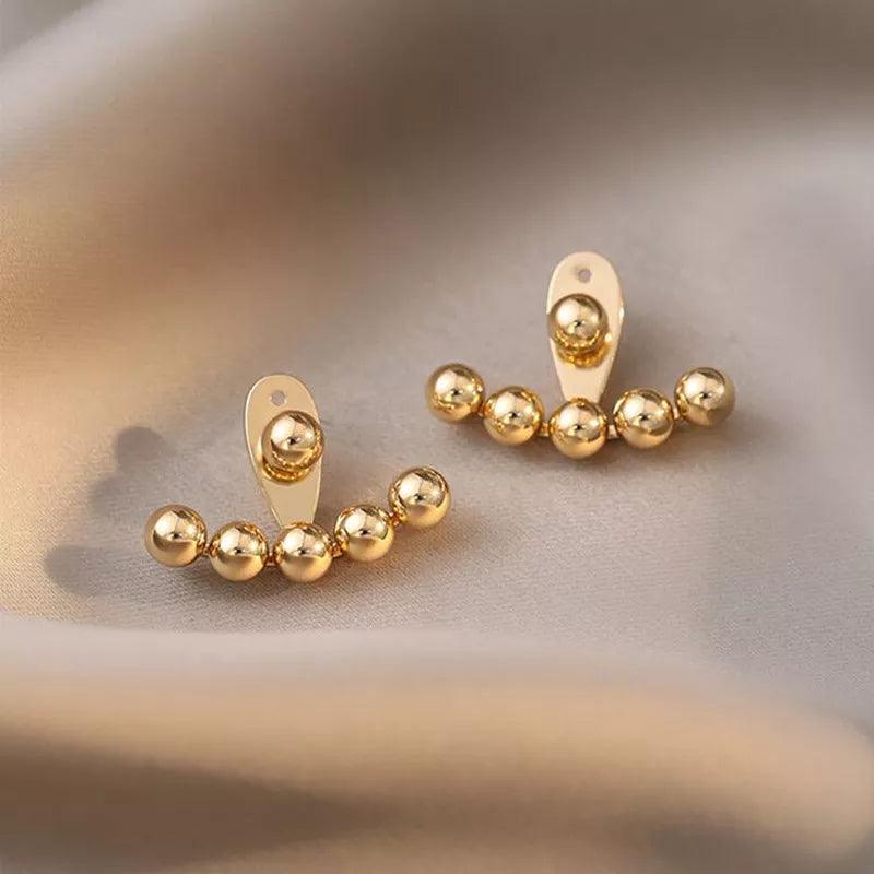 Earrings Charm Jewelry Gold Bean Cool Accessory XYS104 - Touchy Style .