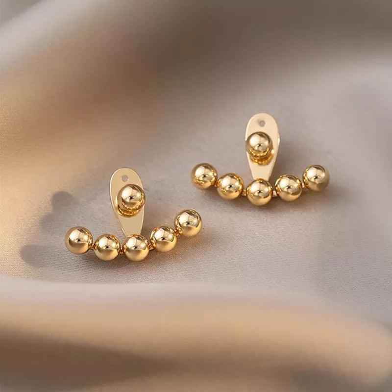 Earrings Charm Jewelry Gold Bean Cool Accessory XYS104 - Touchy Style