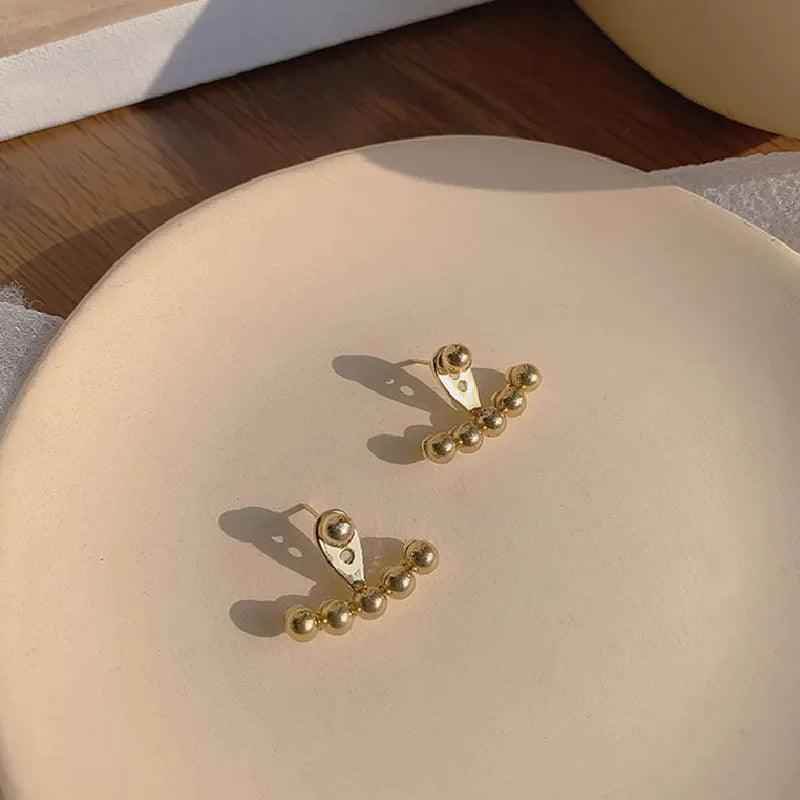 Earrings Charm Jewelry Gold Bean Cool Accessory XYS104 - Touchy Style