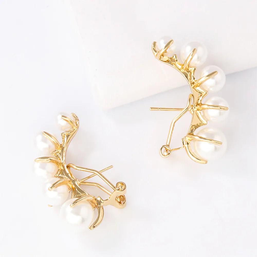 Earrings Charm Jewelry Pearl Cuffs Fashion 