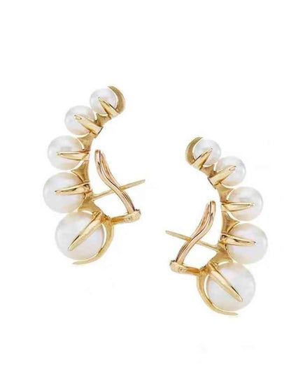 Earrings Charm Jewelry Pearl Cuffs Fashion 