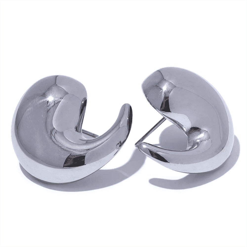 Earrings Charm Jewelry - Stainless Steel - Hypoallergenic Geometric - TSJ53 - Touchy Style