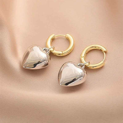 Earrings Charm Jewelry - Stylish Stainless Steel with Heart Design - C3 - Touchy Style
