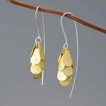 Ears of Rice LFJB0282 Long Earring Charm Jewelry 925 Sterling Silver - Touchy Style