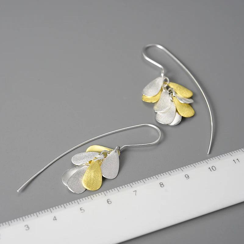 Ears of Rice LFJB0282 Long Earring Charm Jewelry 925 Sterling Silver - Touchy Style .