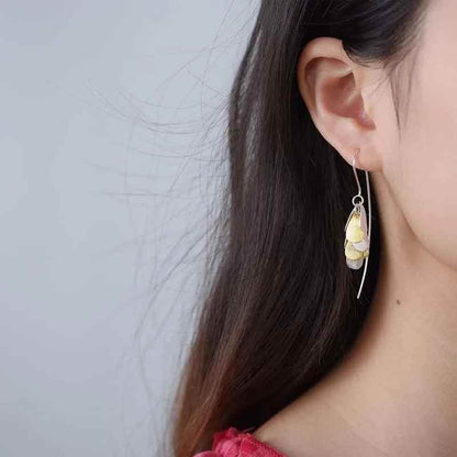 Ears of Rice LFJB0282 Long Earring Charm Jewelry 925 Sterling Silver - Touchy Style
