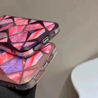 Electroplating Colorful Cube Plating - Cute Phone Case For iPhone 15 Pro Max, 14, 13, or 12 - Touchy Style