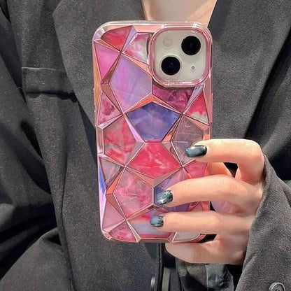 Electroplating Colorful Cube Plating - Cute Phone Case For iPhone 15 Pro Max, 14, 13, or 12 - Touchy Style