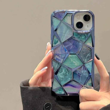 Electroplating Colorful Cube Plating - Cute Phone Case For iPhone 15 Pro Max, 14, 13, or 12 - Touchy Style .