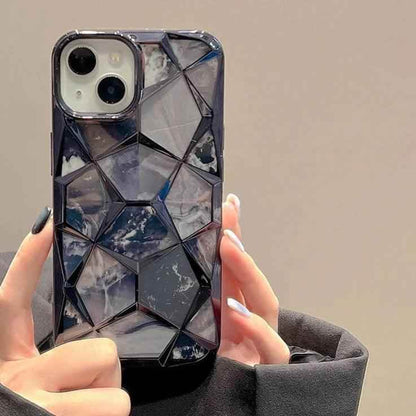 Electroplating Colorful Cube Plating - Cute Phone Case For iPhone 15 Pro Max, 14, 13, or 12 - Touchy Style .