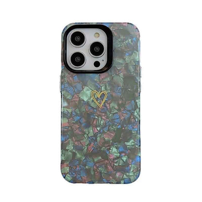 Elegant Bling Shell Pattern Luxury Phone Case Cover for iPhone 11, 12, 13, 14 Pro Max, X, XR, XS Max - Touchy Style .