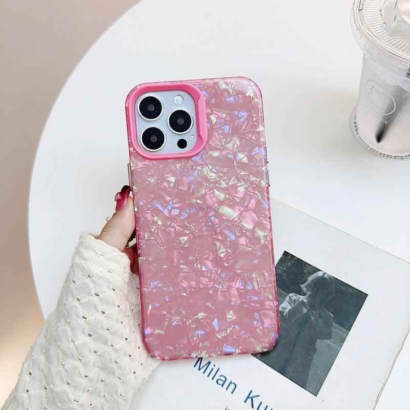 Elegant Bling Shell Pattern Luxury Phone Case Cover for iPhone 11, 12, 13, 14 Pro Max, X, XR, XS Max - Touchy Style .