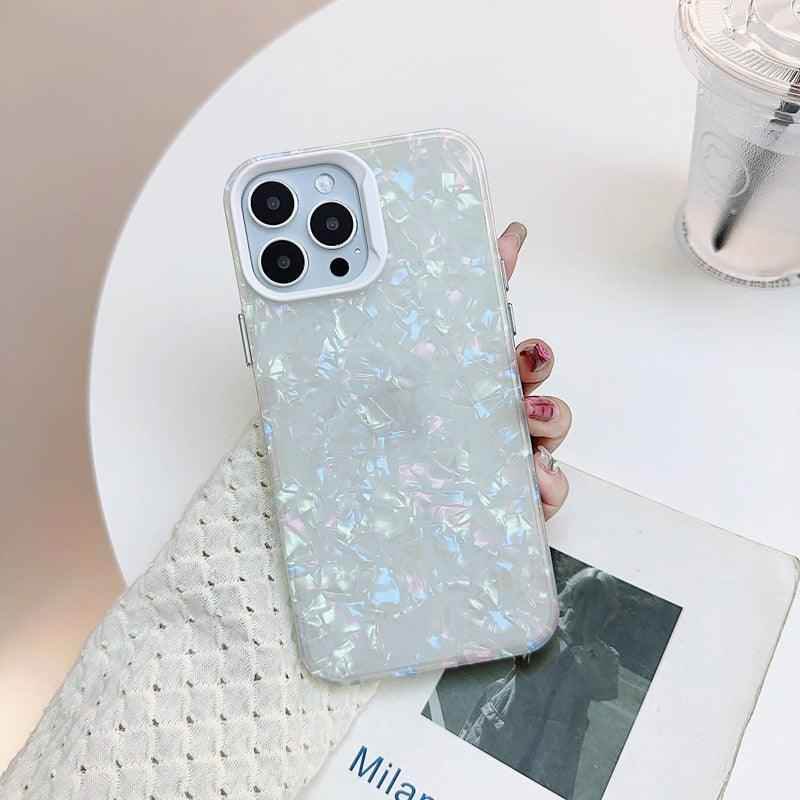 Elegant Bling Shell Pattern Luxury Phone Case Cover for iPhone 11, 12, 13, 14 Pro Max, X, XR, XS Max - Touchy Style .