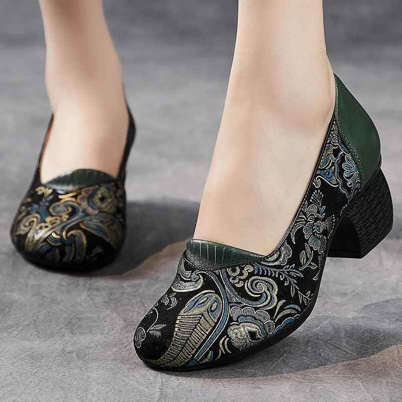 Ethnic Style High Heels Pumps: ICS5777 Women&