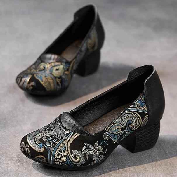 Ethnic Style High Heels Pumps: ICS5777 Women&