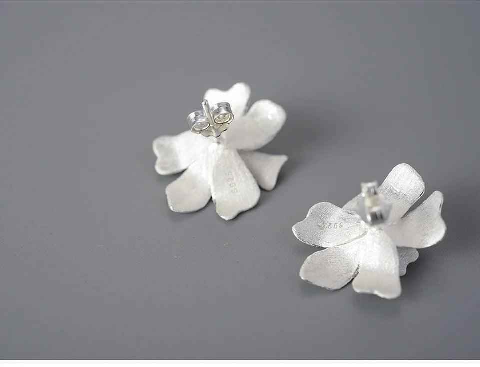 Exquisite Flower LFJA0127 Stud Earring Charm Jewelry 925 Sterling Silver - Touchy Style