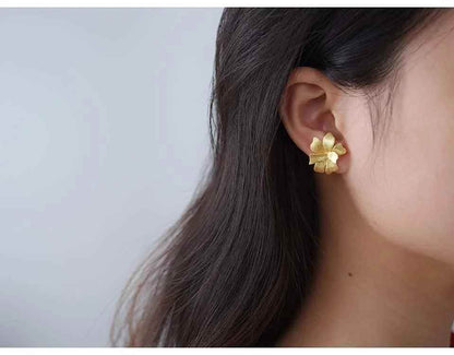 Exquisite Flower LFJA0127 Stud Earring Charm Jewelry 925 Sterling Silver - Touchy Style
