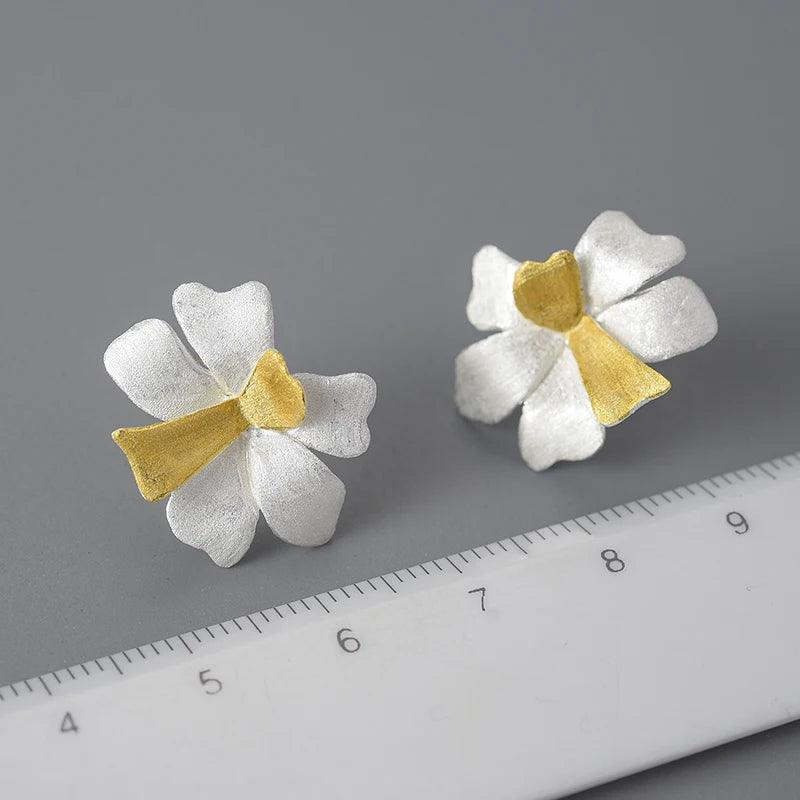 Exquisite Flower LFJA0127 Stud Earring Charm Jewelry 925 Sterling Silver - Touchy Style .