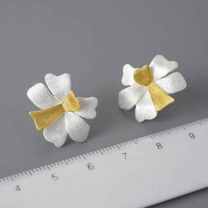 Exquisite Flower LFJA0127 Stud Earring Charm Jewelry 925 Sterling Silver - Touchy Style .