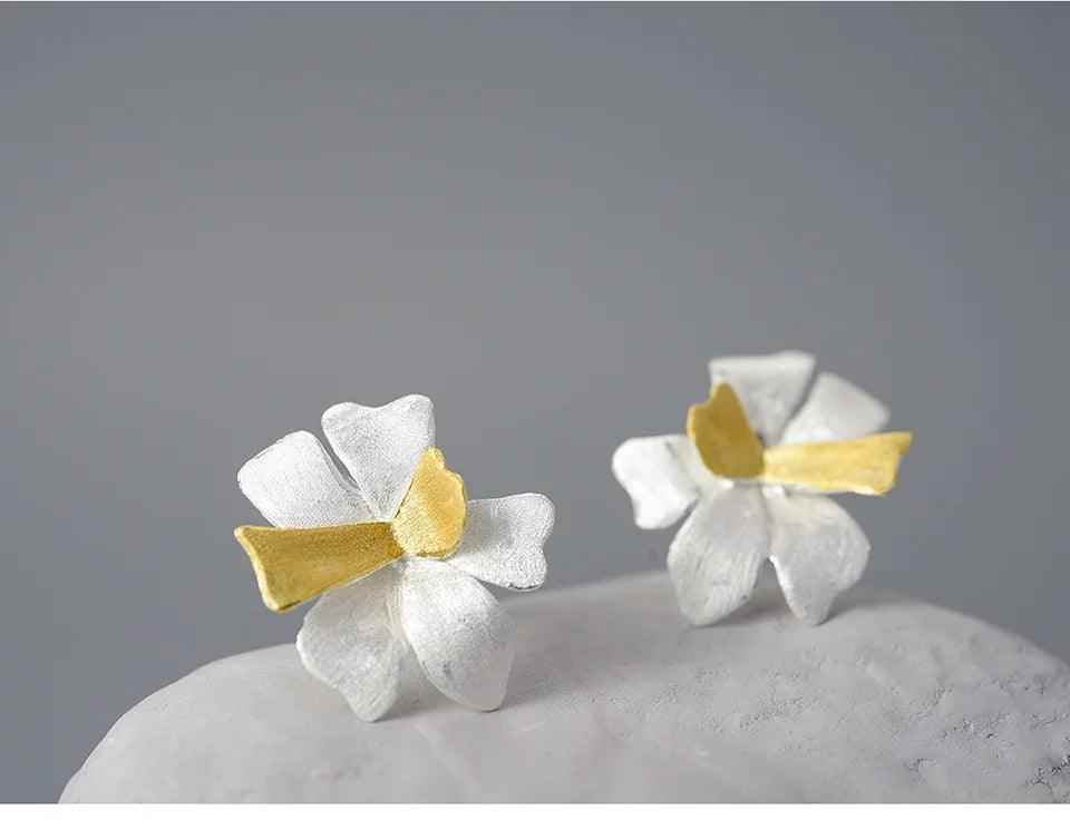 Exquisite Flower LFJA0127 Stud Earring Charm Jewelry 925 Sterling Silver - Touchy Style