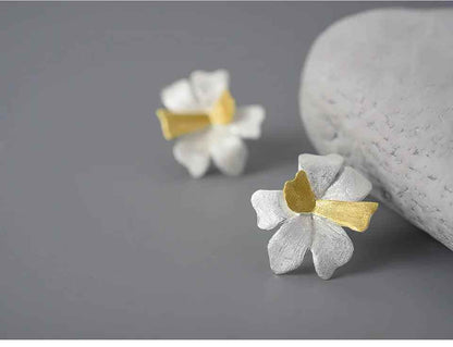 Exquisite Flower LFJA0127 Stud Earring Charm Jewelry 925 Sterling Silver - Touchy Style