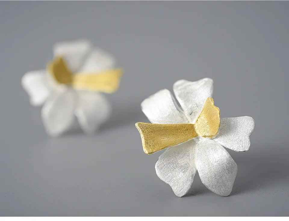 Exquisite Flower LFJA0127 Stud Earring Charm Jewelry 925 Sterling Silver - Touchy Style
