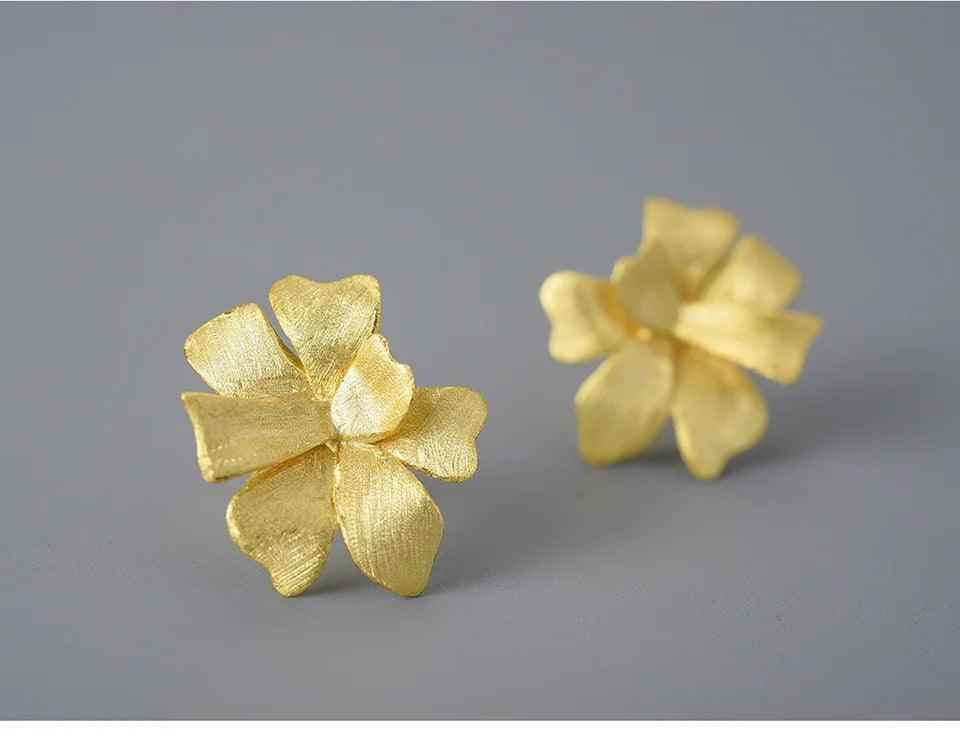 Exquisite Flower LFJA0127 Stud Earring Charm Jewelry 925 Sterling Silver - Touchy Style