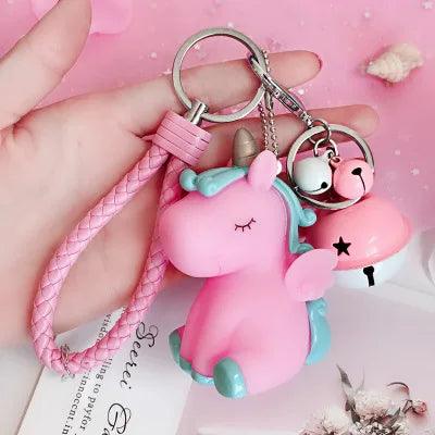 Fancy and Fantasy Rainbow PVC Horse Unique Keychain for Bags and Phones - Touchy Style .