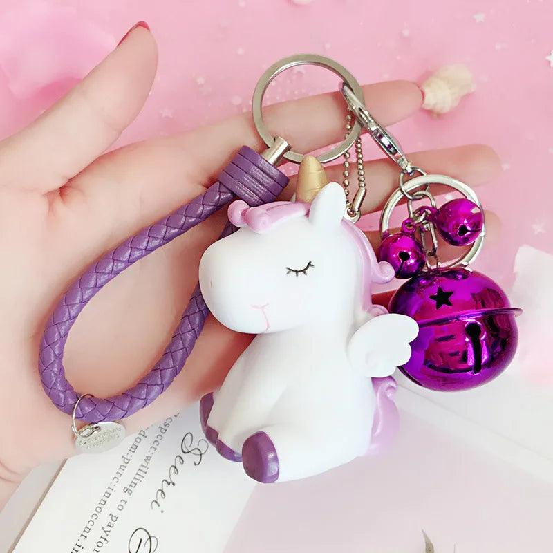 Fancy and Fantasy Rainbow PVC Horse Unique Keychain for Bags and Phones - Touchy Style .