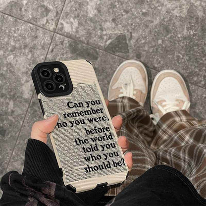 Fashion Black Letter Leather Cute Phone Cases For iPhone 14, 13, 12 Pro, 11, XS Max, 7, 8 Plus, X, XR, SE - Touchy Style