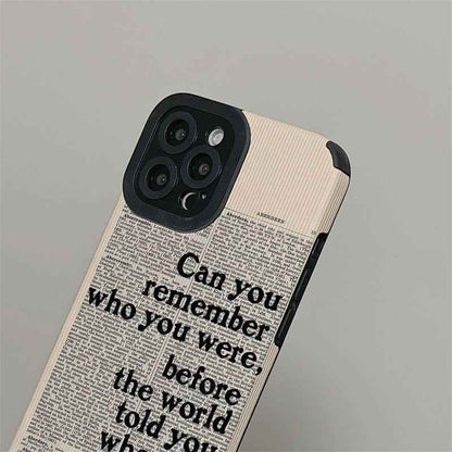 Fashion Black Letter Leather Cute Phone Cases For iPhone 14, 13, 12 Pro, 11, XS Max, 7, 8 Plus, X, XR, SE - Touchy Style
