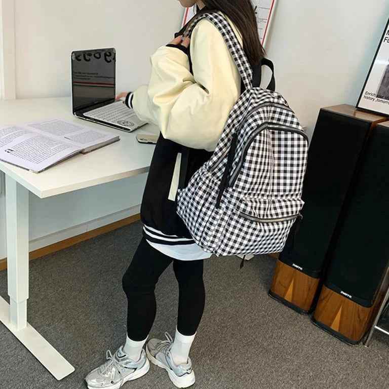 Fashion College School Cool Backpacks for Women Plaid Pattern GCBRA38 - Touchy Style