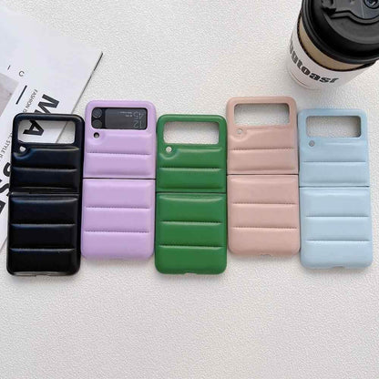 Fashion Leather Cute Phone Case: Soft Cover for Galaxy Z Flip 5, Z Flip 4, Z Flip 3 - Touchy Style .