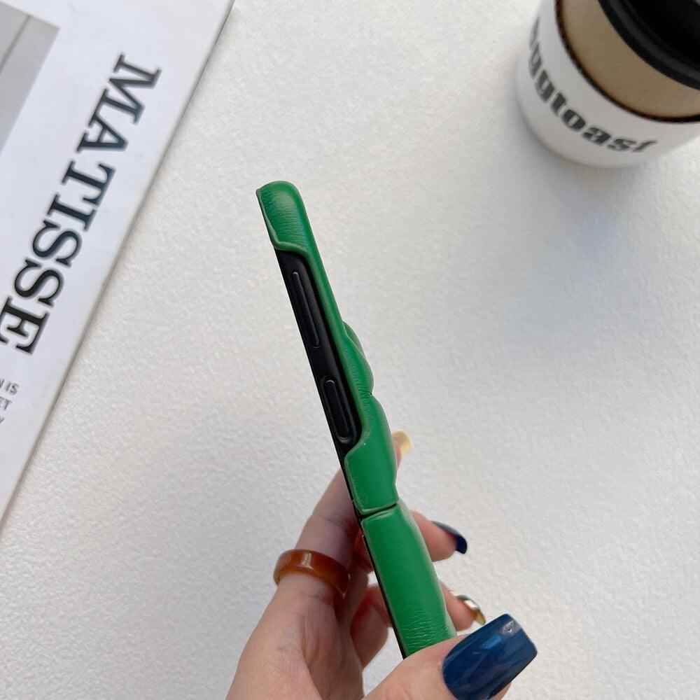 Fashion Leather Cute Phone Case: Soft Cover for Galaxy Z Flip 5, Z Flip 4, Z Flip 3 - Touchy Style