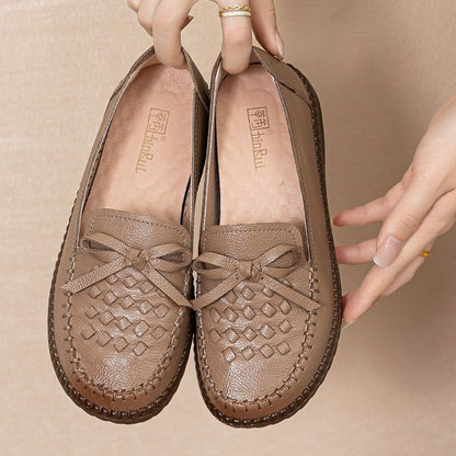 Fashion Leather Loafers Soft Women&
