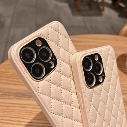 Fashion Plain Leather Cute Phone Cases For iPhone 11 12 13 Pro X XR XS MAX 7 8 Plus SE2 - Touchy Style