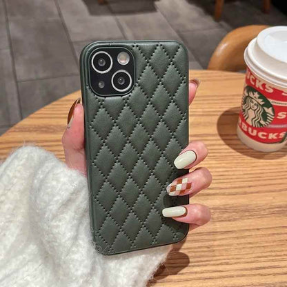Fashion Plain Leather Cute Phone Cases For iPhone 11 12 13 Pro X XR XS MAX 7 8 Plus SE2 - Touchy Style