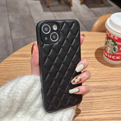 Fashion Plain Leather Cute Phone Cases For iPhone 11 12 13 Pro X XR XS MAX 7 8 Plus SE2 - Touchy Style