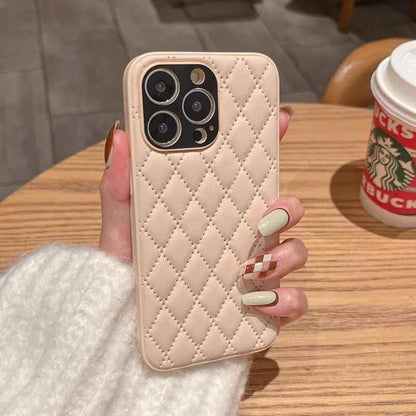 Fashion Plain Leather Cute Phone Cases For iPhone 11 12 13 Pro X XR XS MAX 7 8 Plus SE2 - Touchy Style