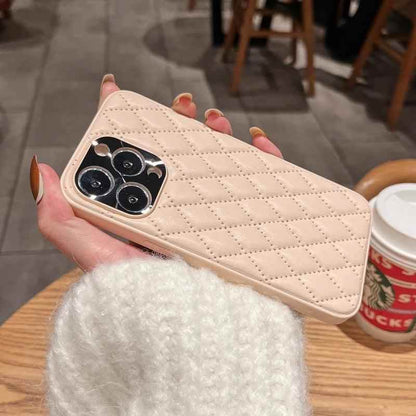 Fashion Plain Leather Cute Phone Cases For iPhone 11 12 13 Pro X XR XS MAX 7 8 Plus SE2 - Touchy Style