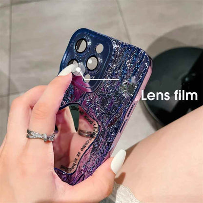 Fashion Plating Rock Cute Phone Cases For iPhone 15 14 Pro Max 13 12 11 - With Makeup Mirror - Touchy Style
