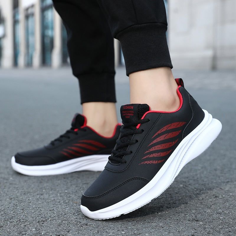 Fashion Running Sneakers - Men's Casual Shoes EN143 Black Red / 42