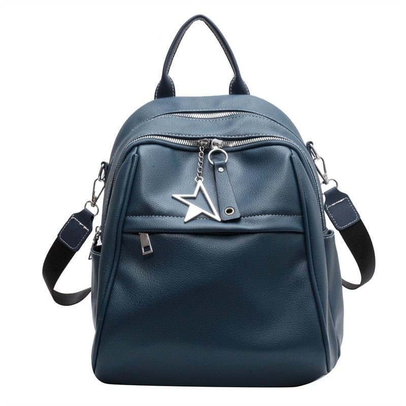 Fashion Leather College Bags - Women's Cool backpack WV1235