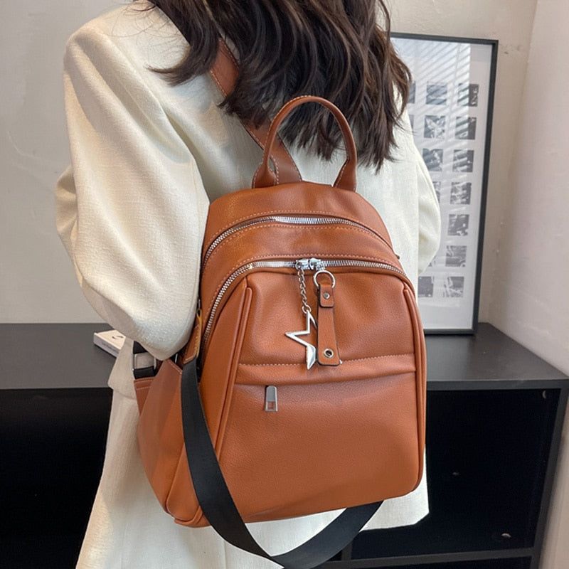 High Quality Backpack Soft Leather Men's Backpacks Girl Luxury  Designer BackPack