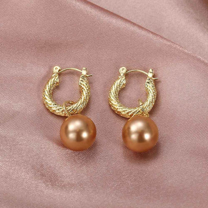 Fashion Woven Circle Pearl Big Earrings Charm Jewelry XYS0307 - Touchy Style