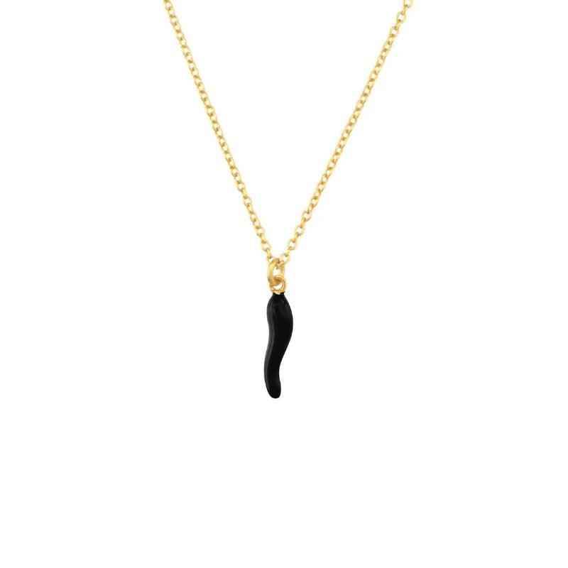 Fashionable Gold Chili Pendant Earrings and Necklace Set with Red Enamel Accents Charm Jewelry - Touchy Style