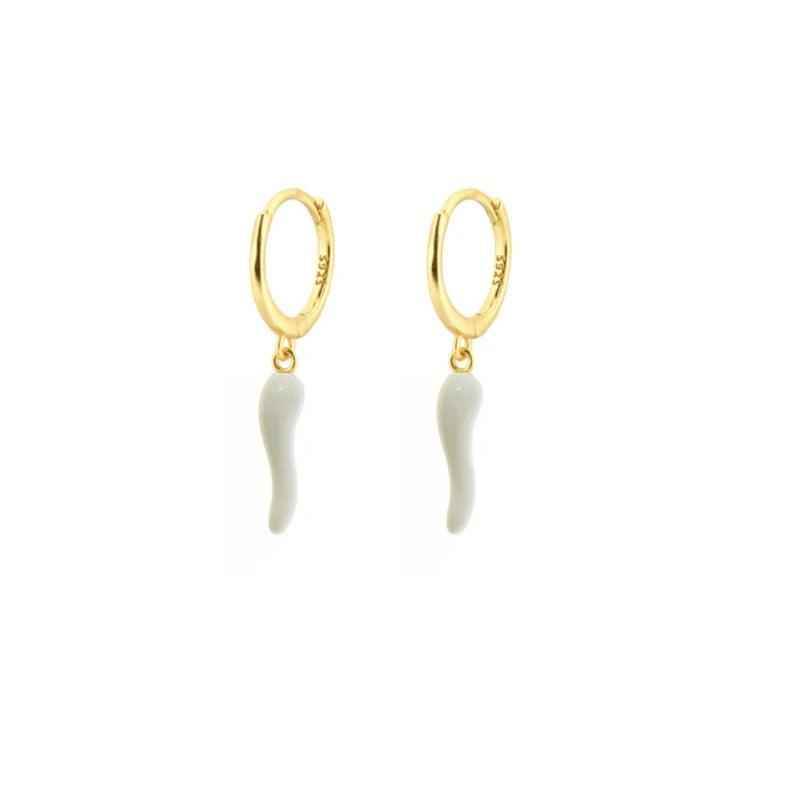 Fashionable Gold Chili Pendant Earrings and Necklace Set with Red Enamel Accents Charm Jewelry - Touchy Style