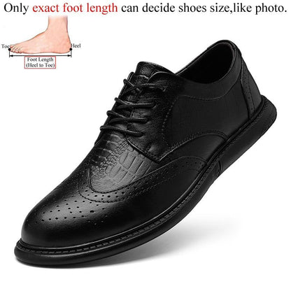 FC147 Italian Design Black Leather Men's Casual Shoes