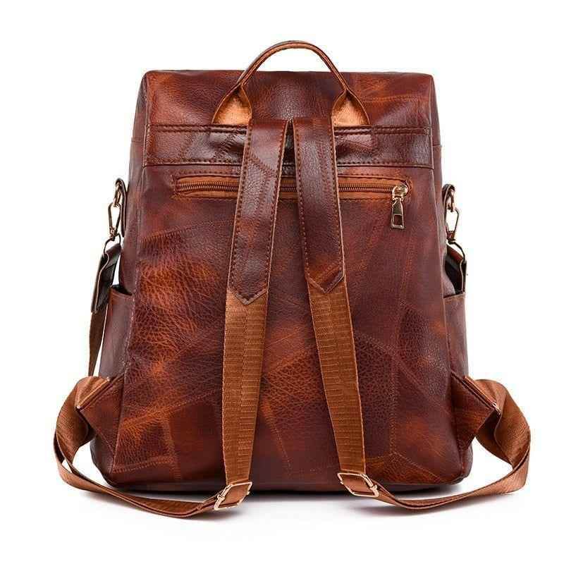 FC221 Vintage Leather Daypack: Cool Backpack with Large Capacity - Touchy Style